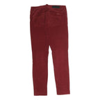 SEVEN7 Mens Cotton Red Regular Skinny Trousers W30 L29 Stylish Fit Casual