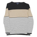 TOMMY HILFIGER Womens Black & Beige Patterned Crew Neck Basic Knit Jumper L