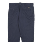 DICKIES Mens Cotton Blend Navy Blue Regular Fit Straight Leg Trousers W36 L29