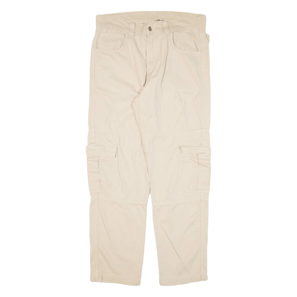 KICKERS Cargo Womens Trousers Beige Regular Tapered W30 L28