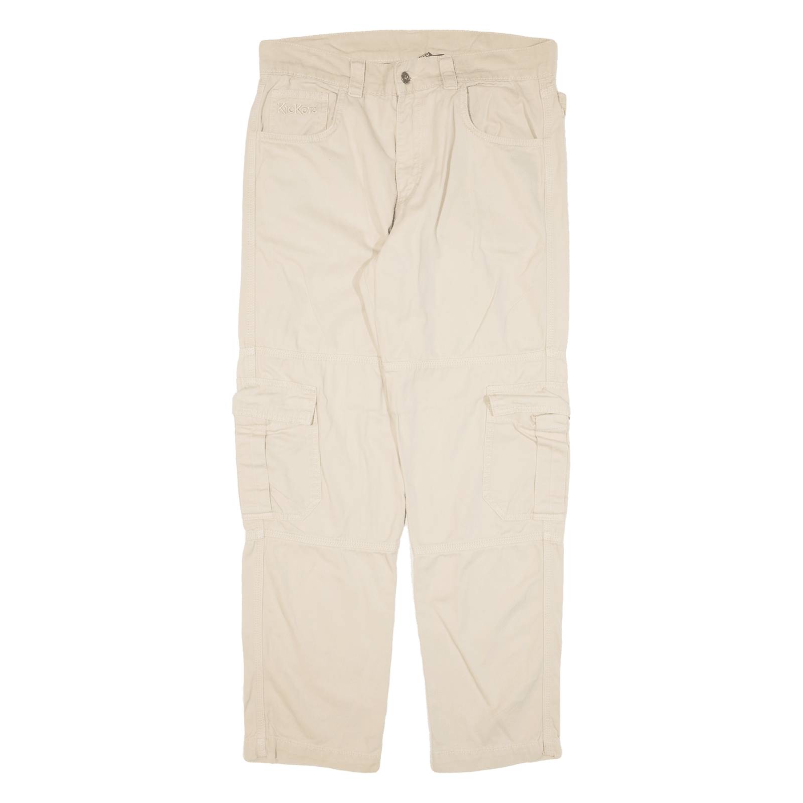 KICKERS Cargo Womens Trousers Beige Regular Tapered W30 L28