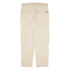 KICKERS Cargo Womens Trousers Beige Regular Tapered W30 L28