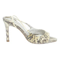 REISS Womens Snake Print Strappy Slingback Heels UK 4 Elegant Summer Shoes