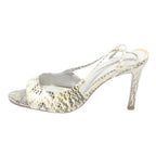 REISS Womens Snake Print Strappy Slingback Heels UK 4 Elegant Summer Shoes