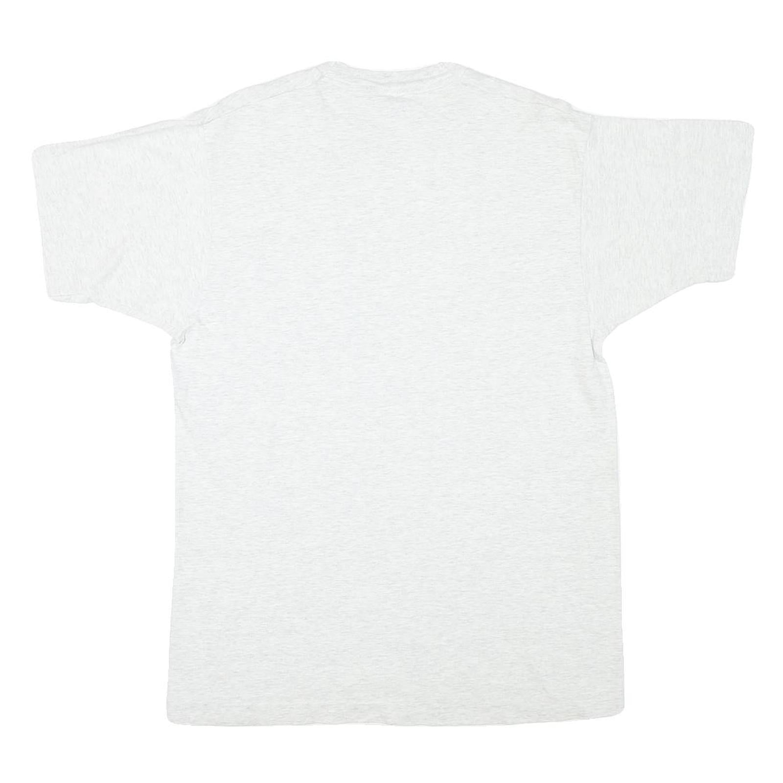 BVD Mens White Plain T-Shirt L Short Sleeve Crew Neck Cotton Blend