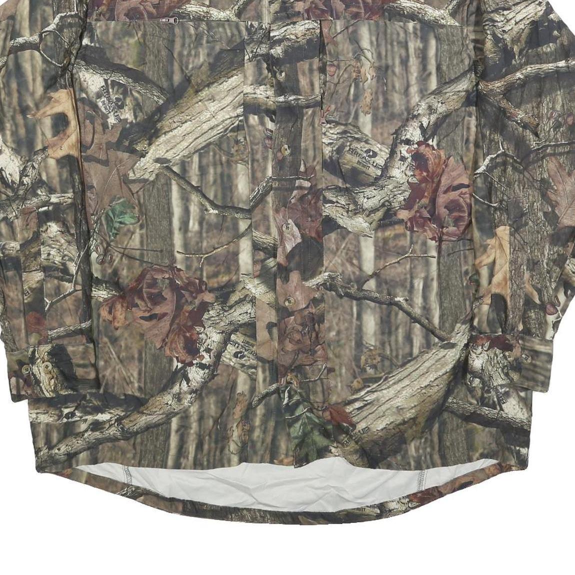 RED HEAD Mens Brown & Green Camouflage Shirt XL Polyester Blend Outdoor Hunting