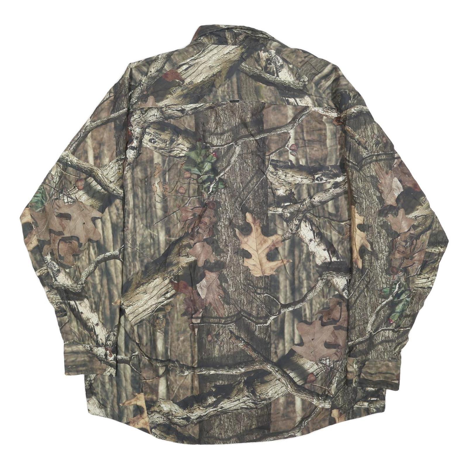 RED HEAD Mens Brown & Green Camouflage Shirt XL Polyester Blend Outdoor Hunting