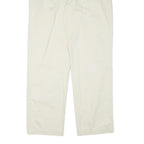 DOCKERS Mens Cotton Blend White Relaxed Straight Trousers W32 L32 Casual Zip Fly