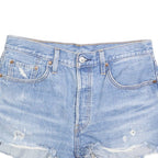 LEVI'S Womens Denim Blue Shorts M W29 Distressed Casual
