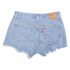 LEVI'S Womens Denim Blue Shorts M W29 Distressed Casual
