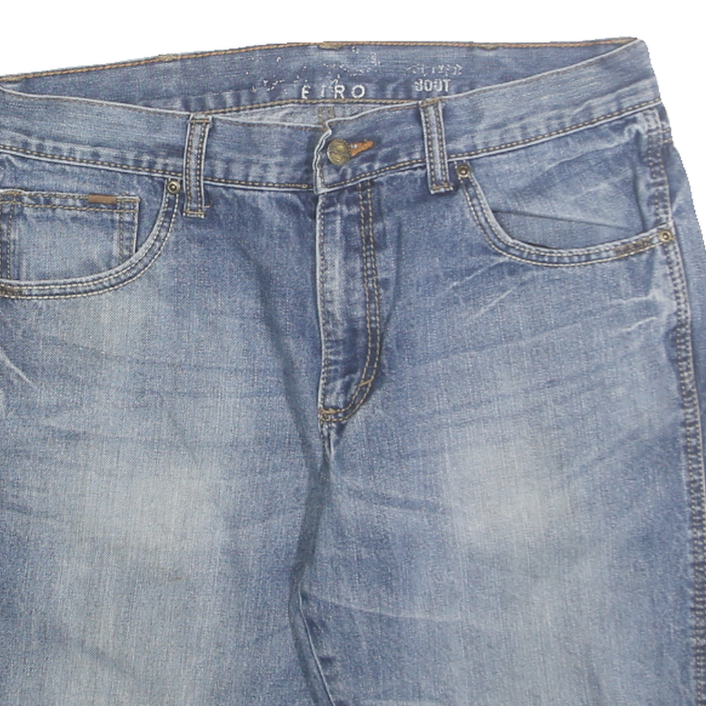 WRANGLER Mens Shorts Blue Denim Casual L W34 Classic Fit Faded