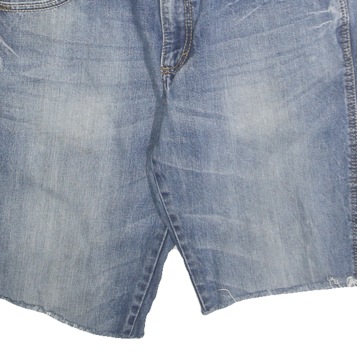 WRANGLER Mens Shorts Blue Denim Casual L W34 Classic Fit Faded