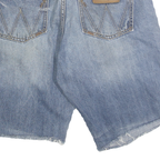 WRANGLER Mens Shorts Blue Denim Casual L W34 Classic Fit Faded