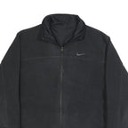 NIKE Mens Black & Dark Grey Reversible Zip Jacket XL Polyamide Plain Casual