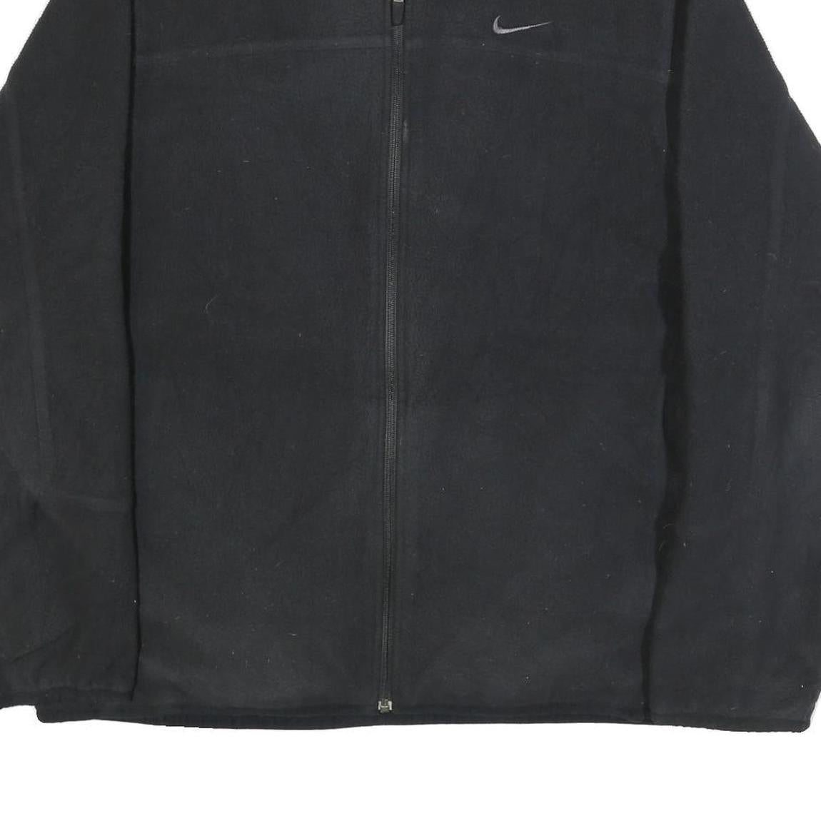 NIKE Mens Black & Dark Grey Reversible Zip Jacket XL Polyamide Plain Casual