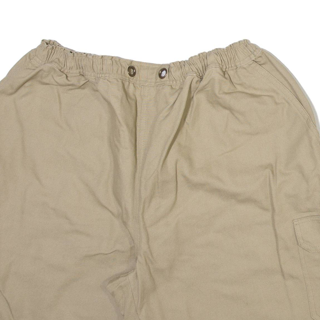 Mens Cargo Shorts Beige Relaxed M W30