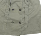 REITMANS Womens Green Cotton Blend Wrap Skirt Short Button Detail Size M