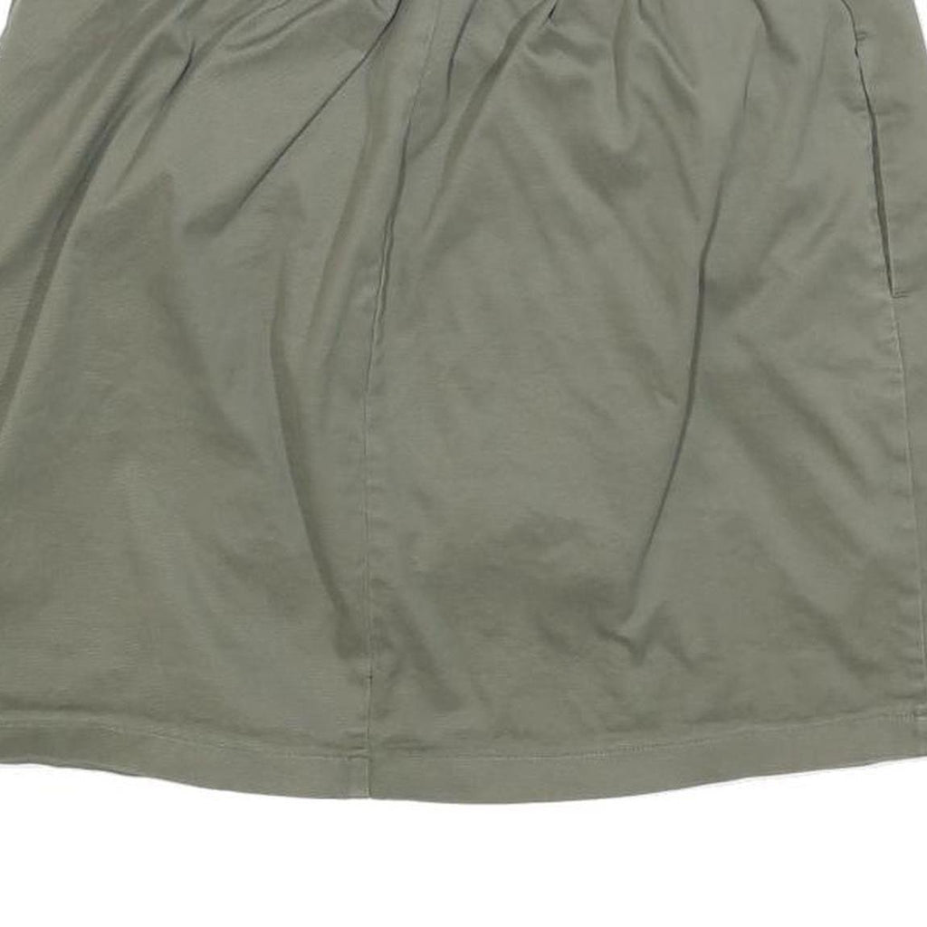 REITMANS Womens Green Cotton Blend Wrap Skirt Short Button Detail Size M