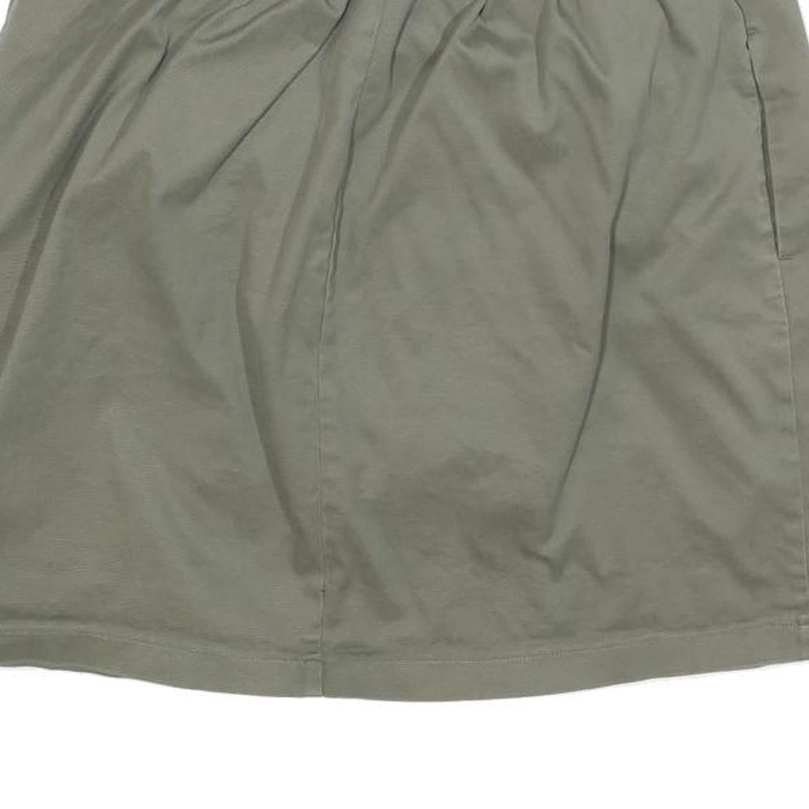 REITMANS Womens Green Cotton Blend Wrap Skirt Short Button Detail Size M