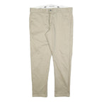 DICKIES Mens Slim Beige Cotton Blend Slim Straight Trousers W38 L30 Workwear