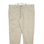 DICKIES Mens Slim Beige Cotton Blend Slim Straight Trousers W38 L30 Workwear