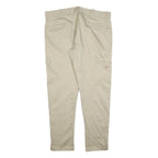 DICKIES Mens Slim Beige Cotton Blend Slim Straight Trousers W38 L30 Workwear