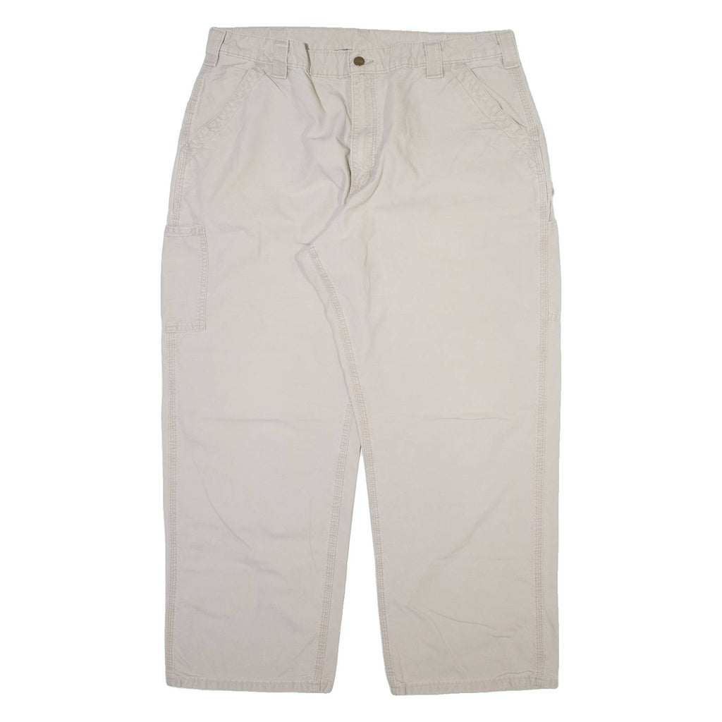 CARHARTT Carpenter Mens Trousers Grey Relaxed Straight W40 L30