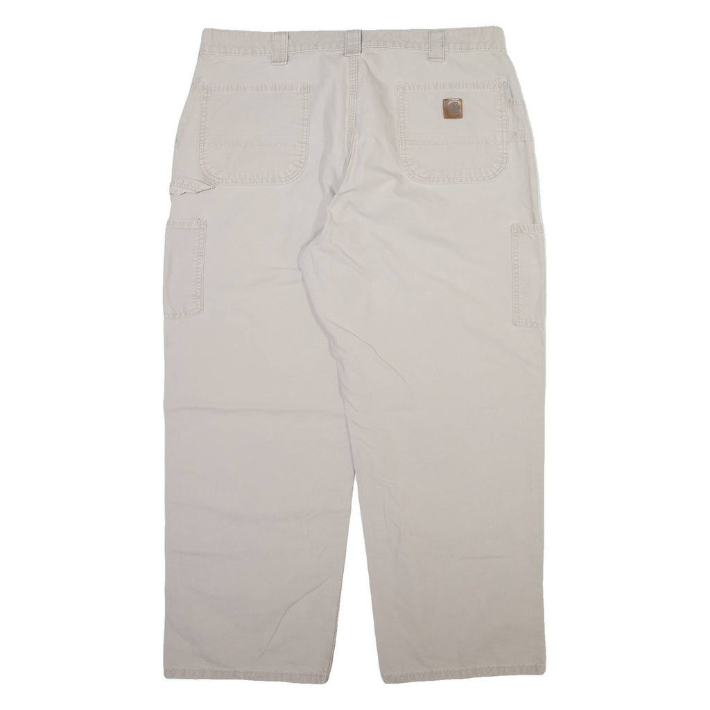 CARHARTT Carpenter Mens Trousers Grey Relaxed Straight W40 L30