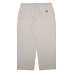 CARHARTT Carpenter Mens Trousers Grey Relaxed Straight W40 L30