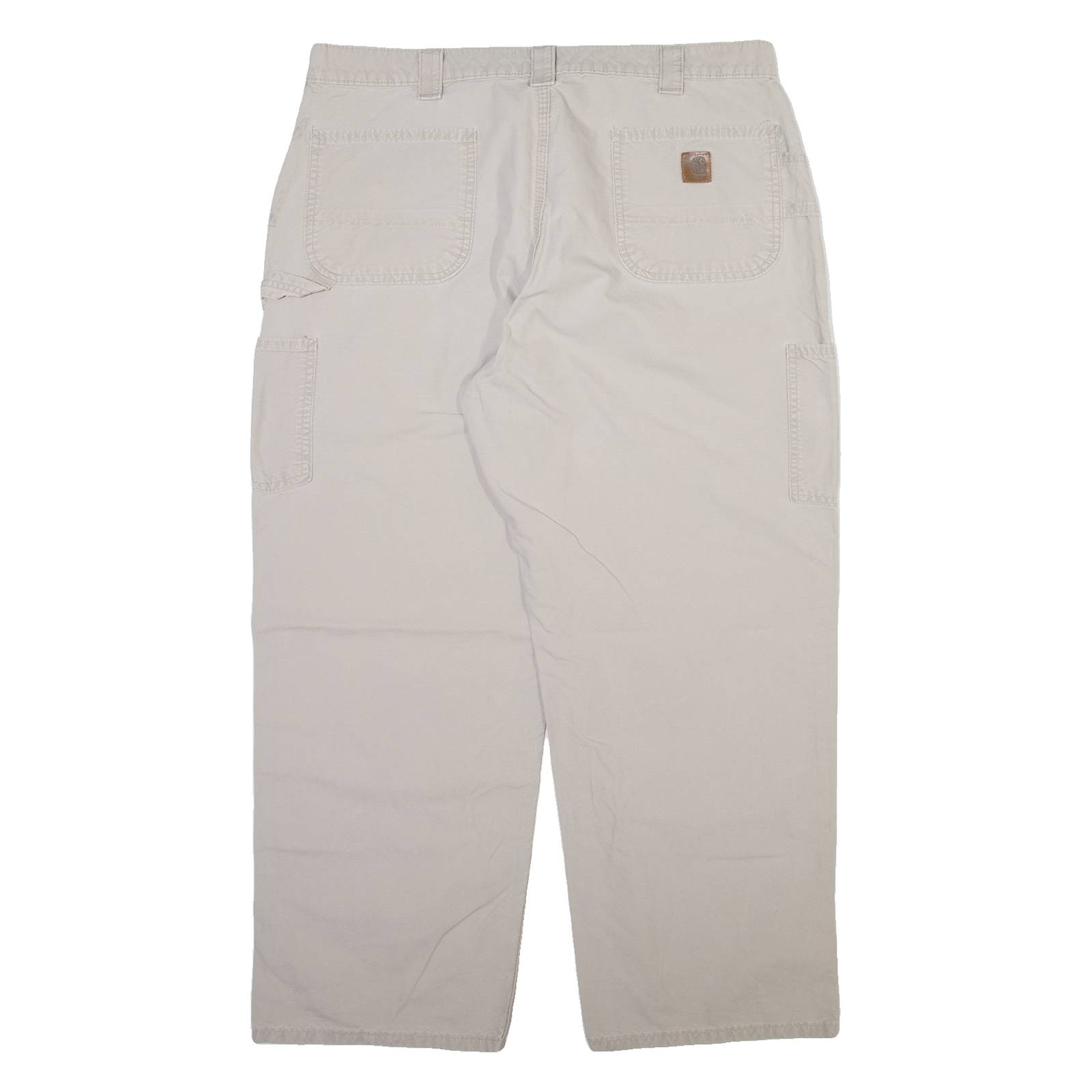 CARHARTT Carpenter Mens Trousers Grey Relaxed Straight W40 L30