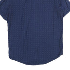 TOMMY HILFIGER Mens Blue Shirt M Cotton Short Sleeve Button Front Casual