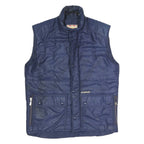 MCGREGOR Mens Navy Blue Polyester Blend Quilted Jacket M Zip Pockets