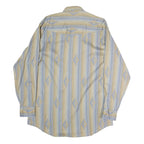 ROPER Mens Beige & Blue Pattern Shirt L Western Cotton Button Casual Long Sleeve