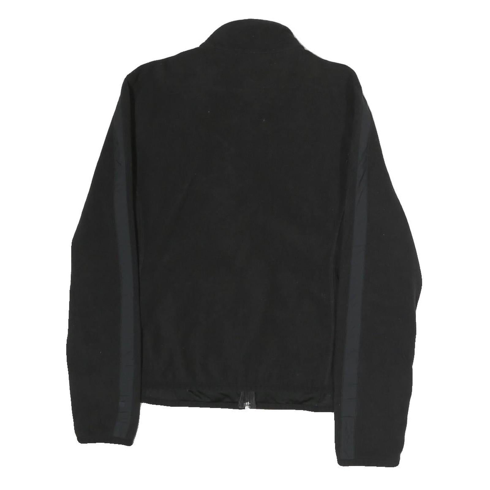 TOMMY HILFIGER Mens Black Zip Jacket L Polyester Plain Casual Lightweight
