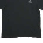 ADIDAS Mens Black V-Neck T-Shirt XL Polyester Athletic Casual Sportswear