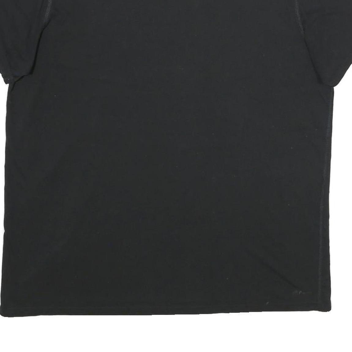 ADIDAS Mens Black V-Neck T-Shirt XL Polyester Athletic Casual Sportswear