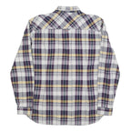 TOMMY HILFIGER Mens Blue Beige Check Shirt XL Classic Button-Down Long Sleeve