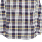 TOMMY HILFIGER Mens Blue Beige Check Shirt XL Classic Button-Down Long Sleeve
