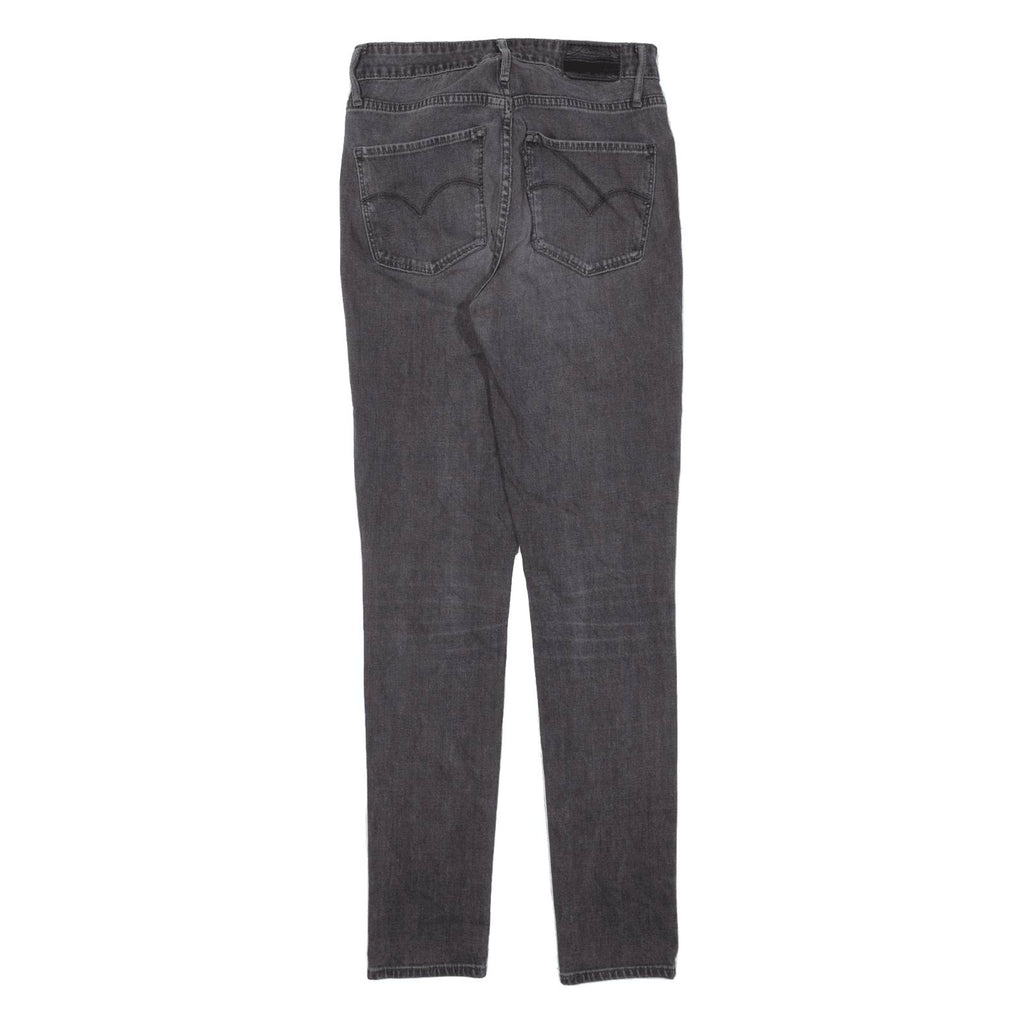 LEVI'S 721 BIG E High Rise Womens Jeans Black Slim Skinny W26 L30
