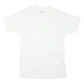 STAFFORD Mens White V-Neck T-Shirt M Cotton Blend Short Sleeve Plain Casual