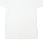 STAFFORD Mens White V-Neck T-Shirt M Cotton Blend Short Sleeve Plain Casual