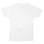 STAFFORD Mens White V-Neck T-Shirt M Cotton Blend Short Sleeve Plain Casual