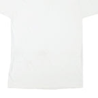 STAFFORD Mens White V-Neck T-Shirt M Cotton Blend Short Sleeve Plain Casual