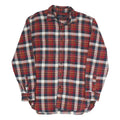 Rainforest Mens Red Black & White Check Flannel Shirt L Casual Cotton Blend