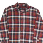 Rainforest Mens Red Black & White Check Flannel Shirt L Casual Cotton Blend