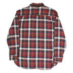 Rainforest Mens Red Black & White Check Flannel Shirt L Casual Cotton Blend