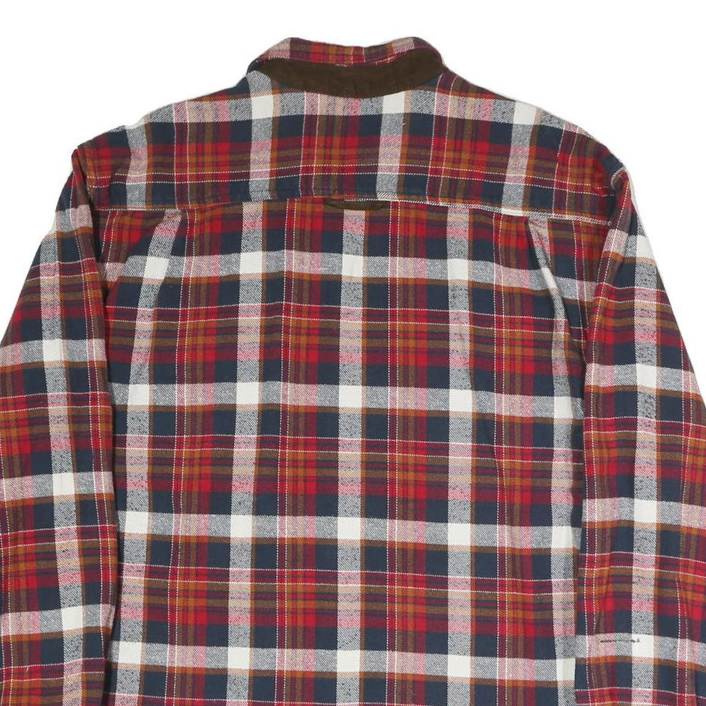 Rainforest Mens Red Black & White Check Flannel Shirt L Casual Cotton Blend