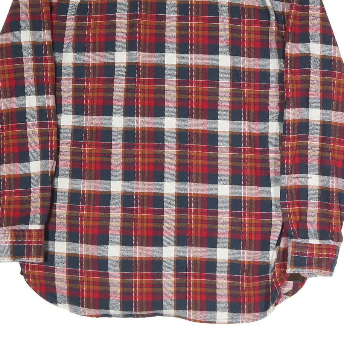 Rainforest Mens Red Black & White Check Flannel Shirt L Casual Cotton Blend
