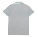 PUMA Mens Grey & Green Polo Shirt S Cotton Short Sleeve Sport Casual