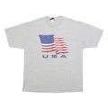 TSI Mens Grey USA Graphic T-Shirt XL Short Sleeve Crew Neck Cotton Blend